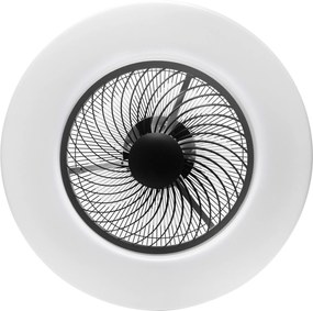 Toolight Toolight, LED stropné svietidlo s ventilátorom APP1552-C, čierna-biela, OSW-05181