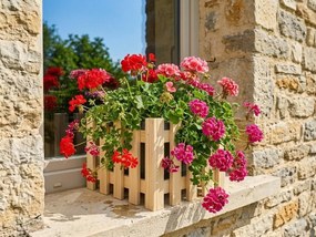 AMADEA Drevený obal s kvetináčom, 27x27x21cm Český výrobok