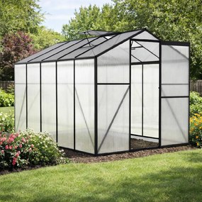 Skleník so základňou BestBerg BBGH‑1006B / 5,95 m² / 313 × 190 × 194 cm / čierna