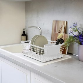 Biely kovový odkvapkávač 36x30 cm Drip – Wenko