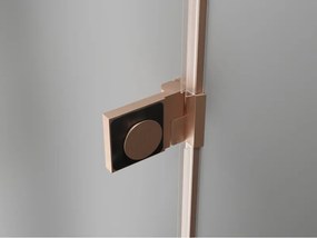 Mexen Lunar-B Duo výklopný sprchový kút 90 x 90 cm, číre sklo, medená matná, 832-090L-090P-65-00