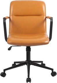 Kancelárska stolička Hilda pravá koža - hnedá