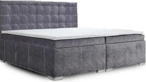 Čalúnená postel MIAMI, 200x180, tm.šedá / sv.šedá (forever 68/60)