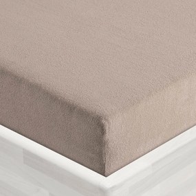 Froté napínacie prestieradlo FR-027 Sivohnedé 80 x 200 - výška 20 cm