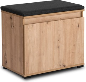 Skrinka na topánky Modernia (dub artisan + grafit) . Akcia -20%. Vlastná spoľahlivá doprava až k Vám domov. 1129277
