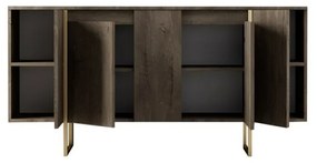 Skrinka Luxe Walnut and Gold