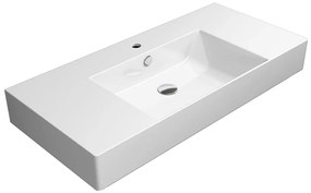 GSI GSI, KUBE X keramické umývadlo 100x47cm, s odkladacími plochami, biela ExtraGlaze, 9451111