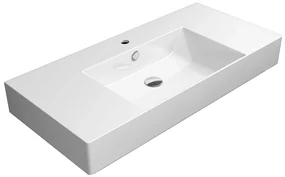 GSI GSI, KUBE X keramické umývadlo 100x47cm, s odkladacími plochami, biela ExtraGlaze, 9451111