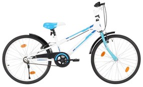 Detský bicykel modro-biely 24 palcový