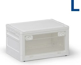 Skladací úložný regálový box L 37 l, 459x320x250 mm, biely