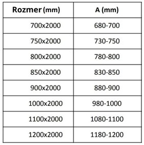 Mexen Velar, sklenená stena ku sprchovej kabíne 90x200 cm, 8mm šedé sklo, 870-090-000-00-40