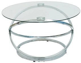 Konferenčný Stolík Pmc-24015 Chróm/Sklo