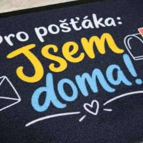 Mercury Flooring, Rohožka Pre poštára som doma 40x60 cm - na von aj na doma, 40x60, čierna
