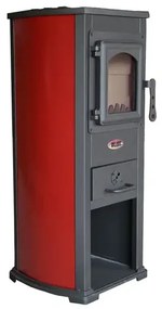 Krbové kachle Blist Ekonomik Lux červená, 6,6 kW, 120 mm, oceľové