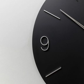 KARE DESIGN Nástenné hodiny Oscar čierna, 60 cm ∅ 60 × 4 cm