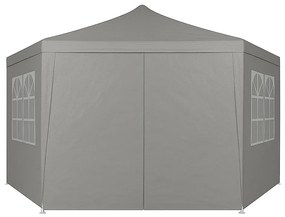 Záhradný pavilónový altánok, s oknami, sivý, MultiGarden