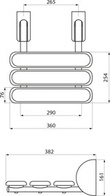Ridder Ridder, HANDICAP sklopné sprchové sedátko 36x25cm, čierna, A140110