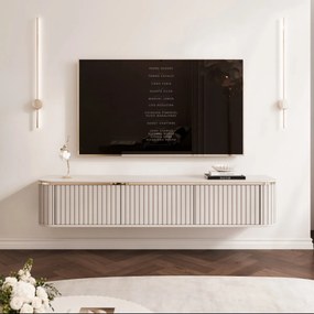 ZÁVESNÝ TV STOLÍK MODENA KAŠMÍR LED 165 cm