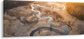 Obraz - Úsvit nad meandrami (120x50 cm)