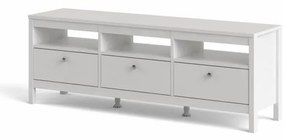 Tvilum Biely TV stolík SALOMO s 3 zásuvkami