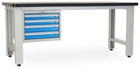 Dielenský stôl Solid MDF-40, 210 cm, závesný box, čierna