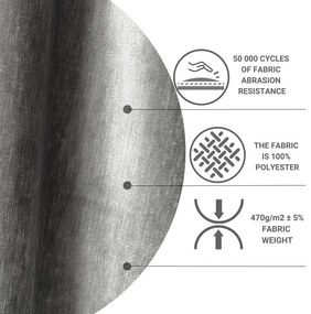 Sivá čalúnená dvojlôžková posteľ s úložným priestorom 200x200 cm Musca – Maison de Rêve