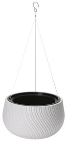 Kvetináč závesný okrúhly Mika 32 biely