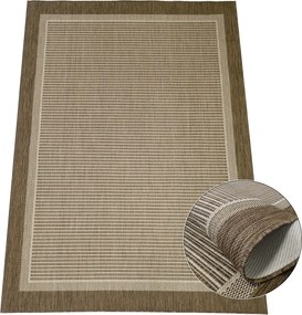 Koberec Eqos 0001 BEIGE – béžový vzorovaný obdĺžnik Rozmer: 40x60 cm