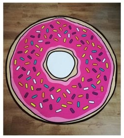 Ružová detská plážová osuška ø 150 cm Donut – JAHU collections
