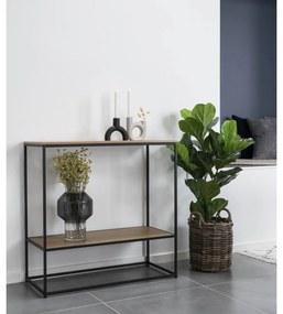 Konzolový stolík s doskou v dubovom dekore v prírodnej farbe 80x36 cm Vita – House Nordic