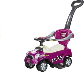 LEAN CARS Detské odrážadlo kupé s vodiacou rúčkou fialové