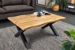 Dizajnový konferenčný stolík Aspen z MDF v dubovom vzhľade 90cm