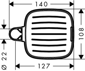 Hansgrohe Casetta, miska na mydlo E, chrómová, HAN-26519000