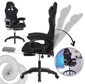 Čierne herné kreslo SNAKE