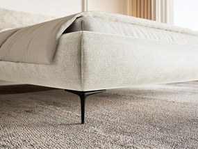 Manželská posteľ 140 cm Rirri 140B (s roštom) (béžovosivá + čierna). Vlastná spoľahlivá doprava až k Vám domov. 1099854