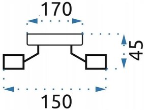 Toolight - Stropné svietidlo 6xE27 kovové APP709-6C, čierna, OSW-05208