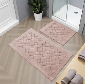 Sada kúpeľňových koberčekov BOSTON 12 púdrovo ružová