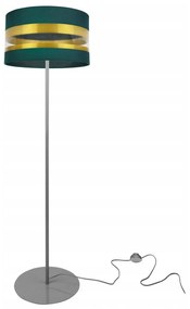 Podlahová lampa INTENSE GOLD, 1x textilné tienidlo (výber zo 6 farieb), (výber z 3 farieb konštrukcie), (fi 35cm), O
