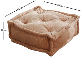 Polštář na podlahu BISKUVI hnědý