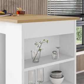 Barový stůl Houseland Swallow dub safírový/bílý