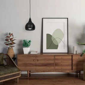 Luster na lanku AKTAN 1xE27/60W/230V čierna