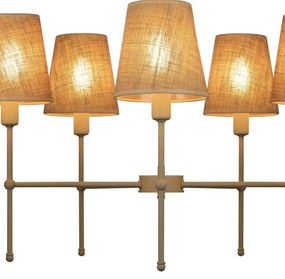 Luster na tyči MADELA 5xE14/40W/230V juta/béžová