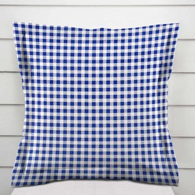 Biante Bavlnená obliečka na vankúš s lemom Sandra SA-057 Modro-biele kocky 35 x 45 cm