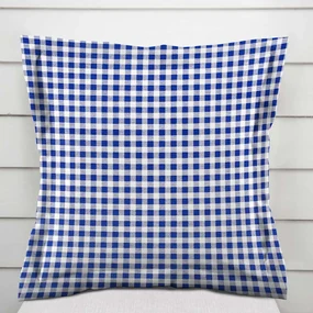 Biante Bavlnená obliečka na vankúš s lemom Sandra SA-057 Modro-biele kocky 60 x 60 cm