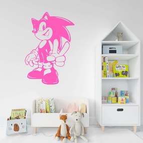 Veselá Stena Samolepka Postava Ježko Sonic Farba: růžová, Veľkosť: 60 x 41 cm