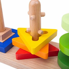Bigjigs Toys Nasaď a otoč, drevená hračka