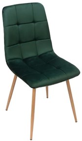Jedálenská stolička MONTANA zamatová, tmavozelená