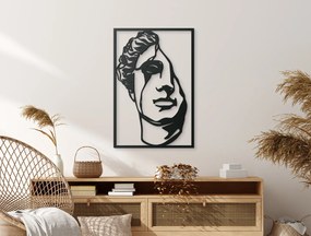 drevko Drevený obraz na stenu Tvár Rozmer obrazu: 44,5 x 30 cm, Farba dekorácie: Čierna