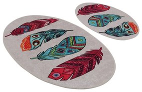 Kúpeľňové predložky v súprave 2 ks 60x100 cm Feather – Foutastic
