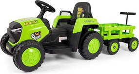 Elektrický traktor s prívesom Rolly zelený